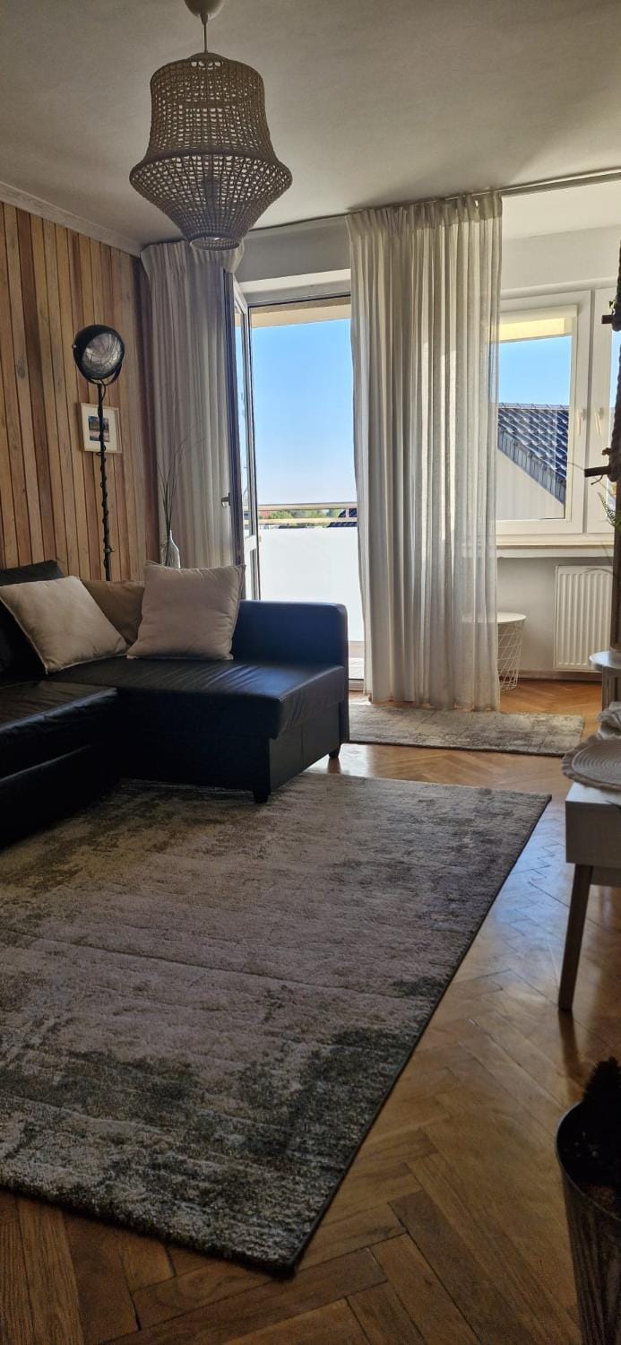 Bed, Balcony/Terrace, Living room, Photo of the whole room, Seating area, Bedroom