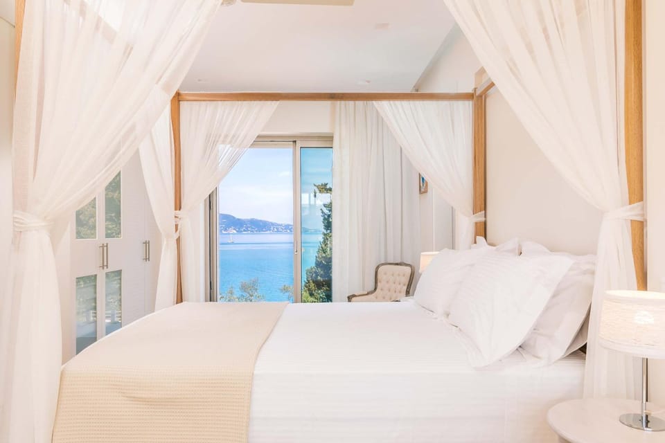 Bed, Bedroom, Sea view