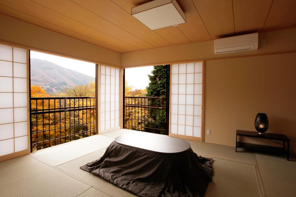 Photo of the whole room, Mountain view