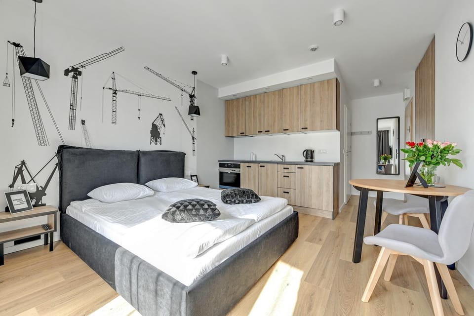 Kitchen or kitchenette, Photo of the whole room, Bedroom, stove
