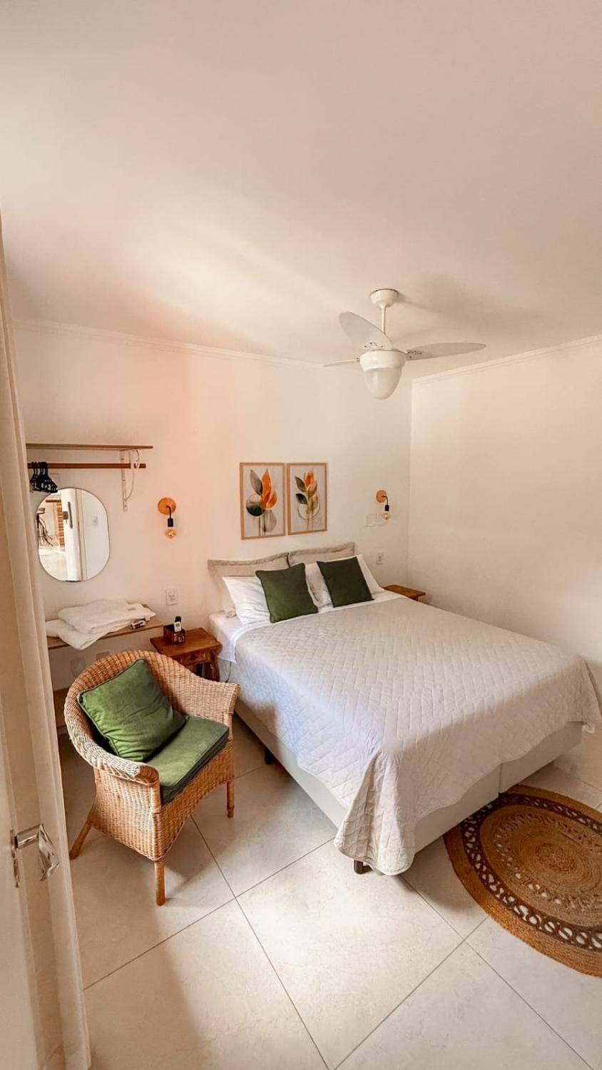 Bed, Photo of the whole room, fireplace, towels, air conditioner