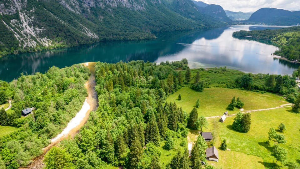 Natural landscape, Bird's eye view, Lake view