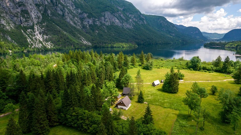 Natural landscape, Bird's eye view, Lake view, Mountain view