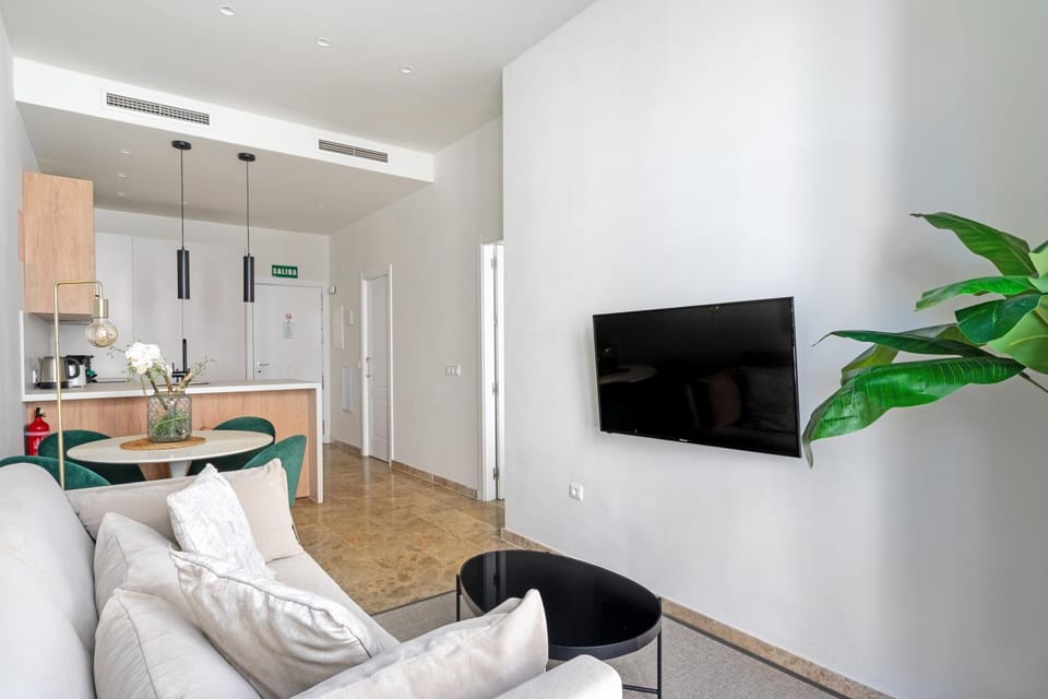 Living room, kitchen