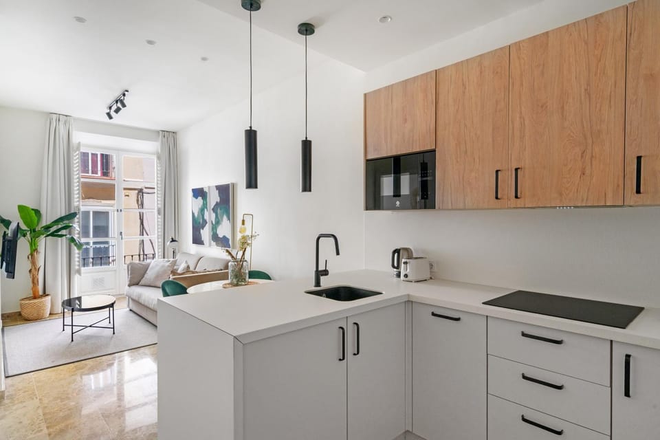 Living room, kitchen