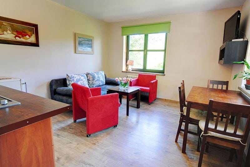 Kitchen or kitchenette, Living room, Dining area