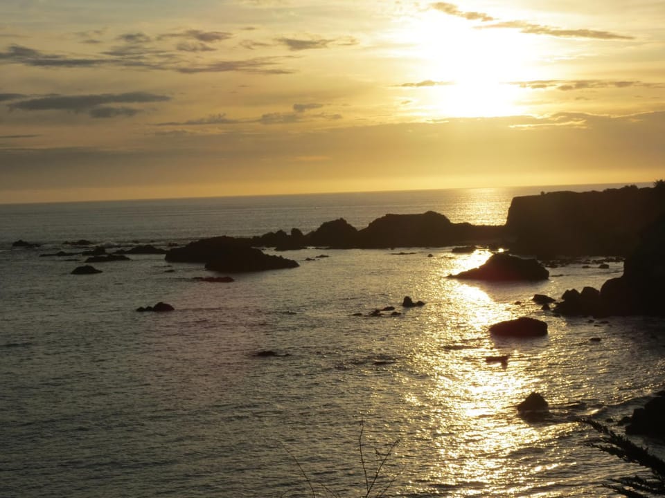 Natural landscape, Beach, Sunset