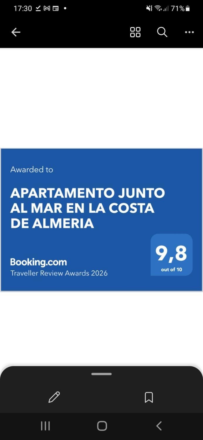 APARTAMENTO JUNTO AL MAR EN LA COSTA DE ALMERIA Apartment in Andalusia