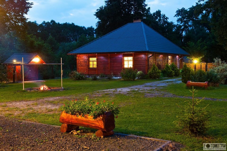 Property building, Garden, Sunset