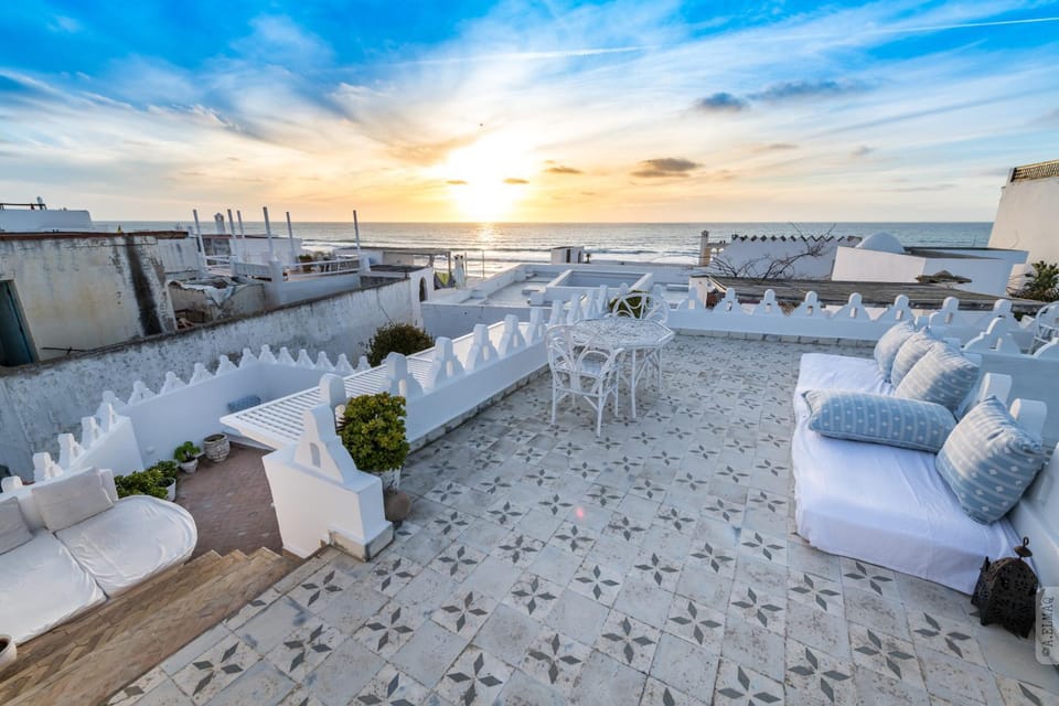 Patio, Beach, Sea view, Sunset