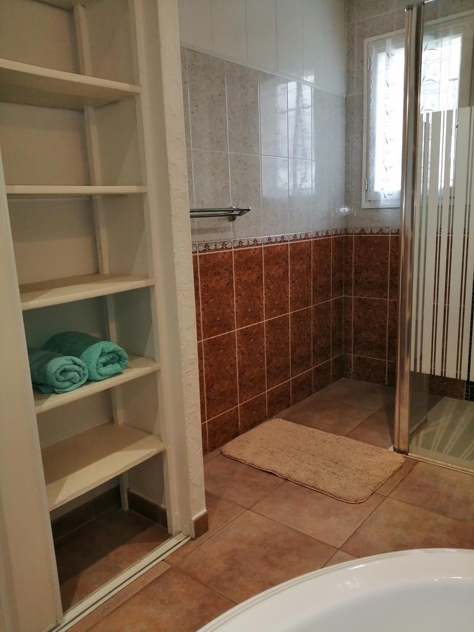 Shower, towels