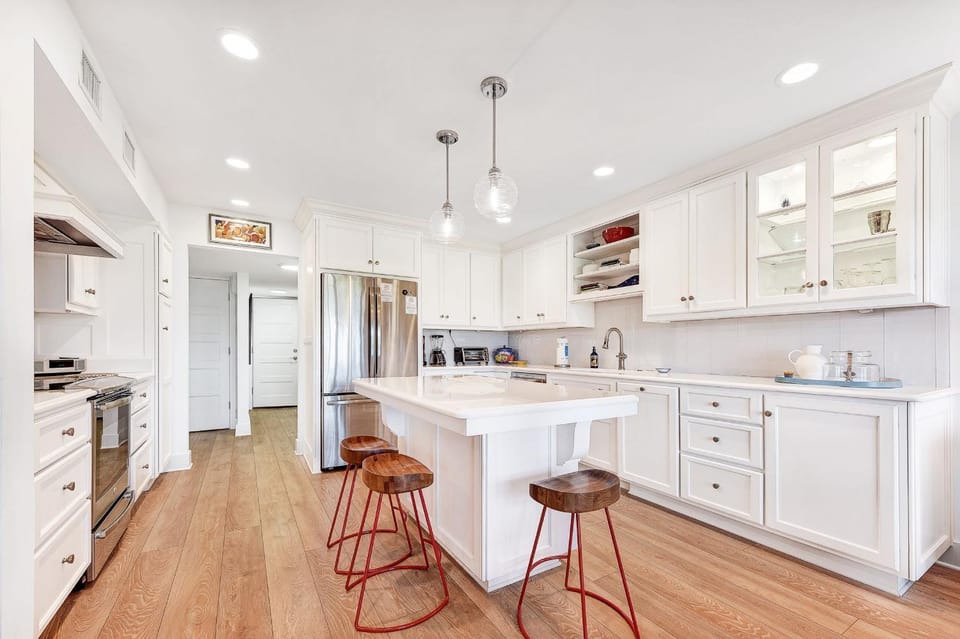 Kitchen or kitchenette, furniture, microwave, kitchen