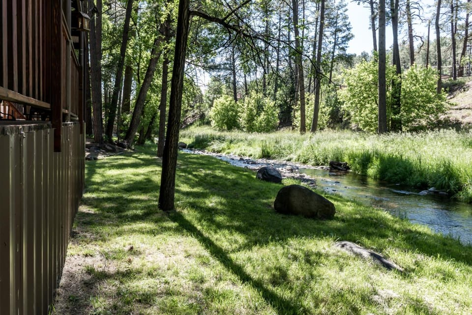 Property building, Natural landscape, Garden, River view
