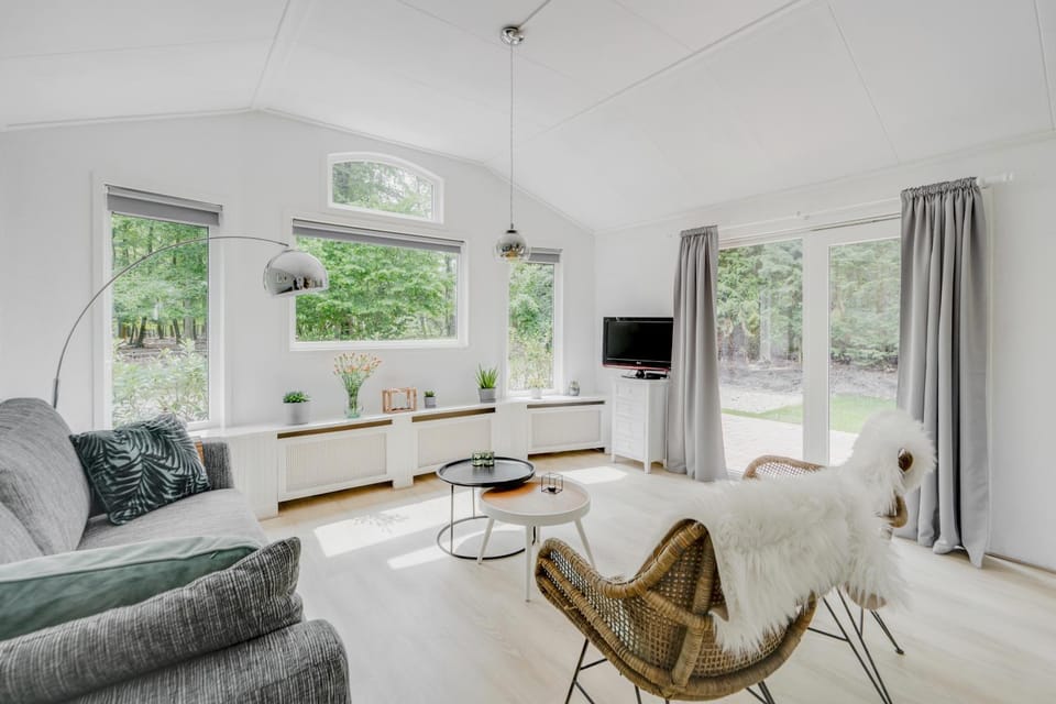 Living room, Seating area, Garden view
