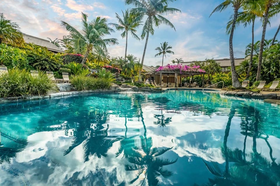 Property building, Natural landscape, Garden, Swimming pool