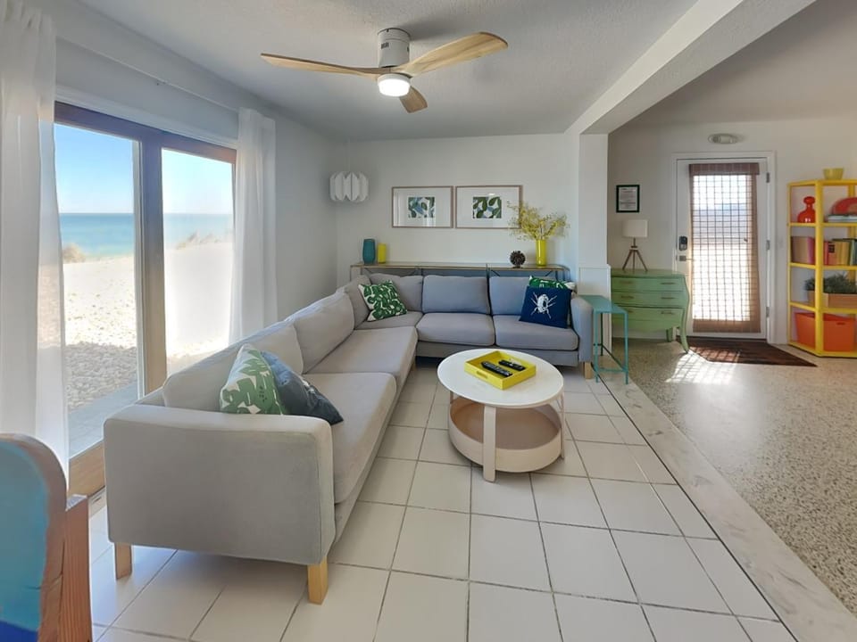 Living room, Seating area, Beach, Sea view, furniture