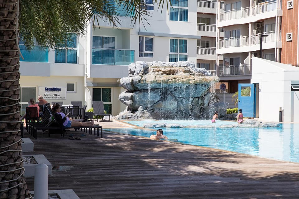 Property building, People, Swimming pool