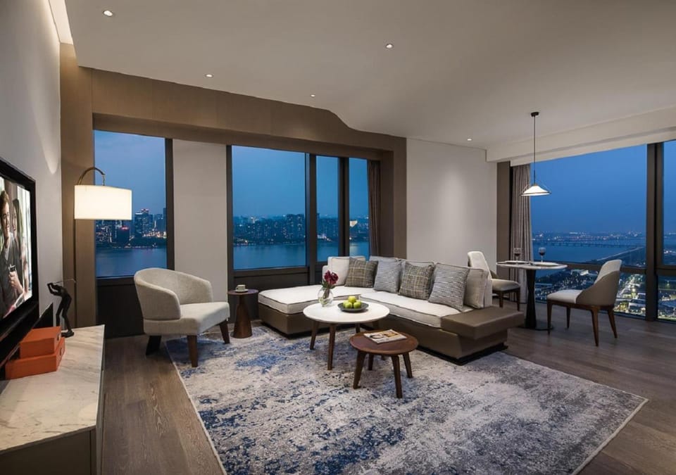 Night, Living room, Seating area