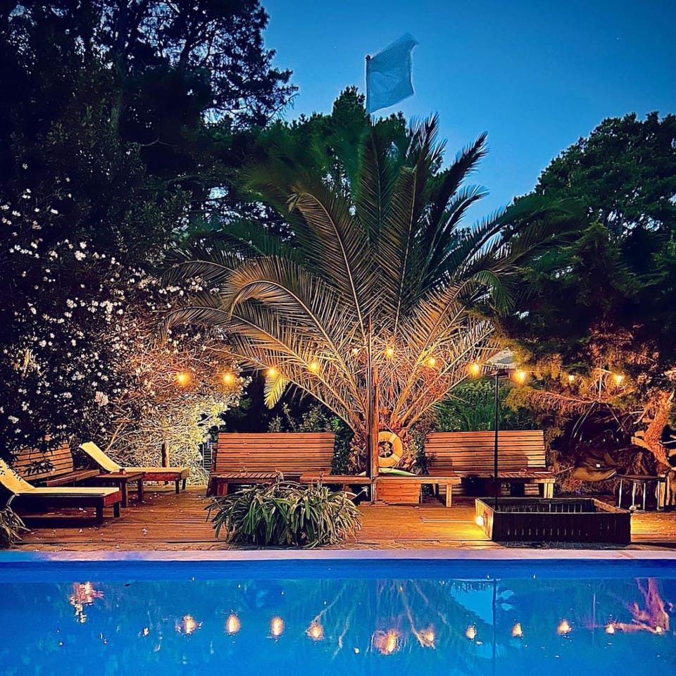 Night, Natural landscape, Solarium, Pool view, Swimming pool