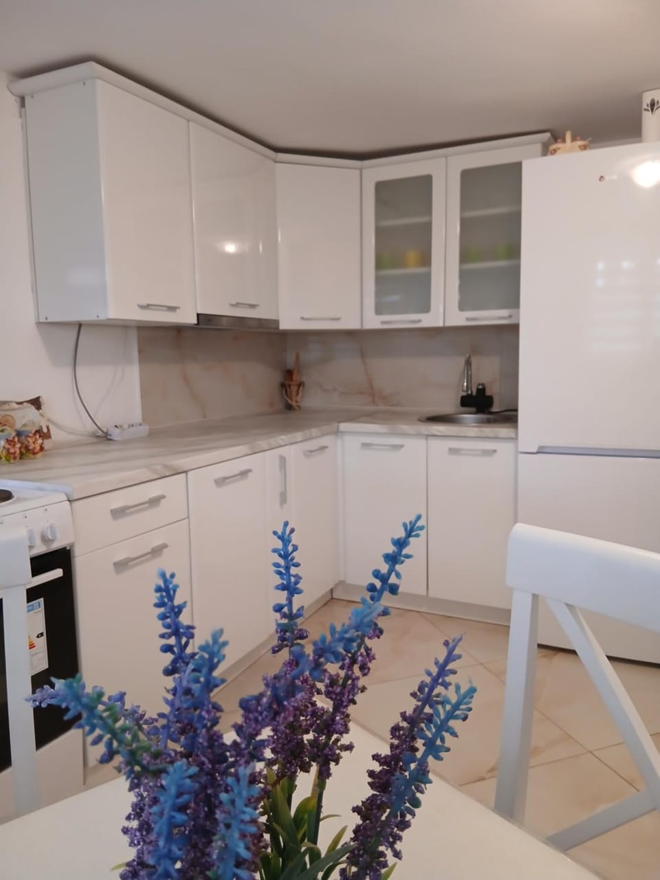 Kitchen or kitchenette, Dining area, stove