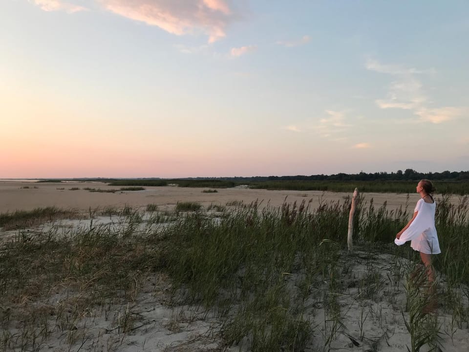 People, Natural landscape, Beach, Guests, Sunset