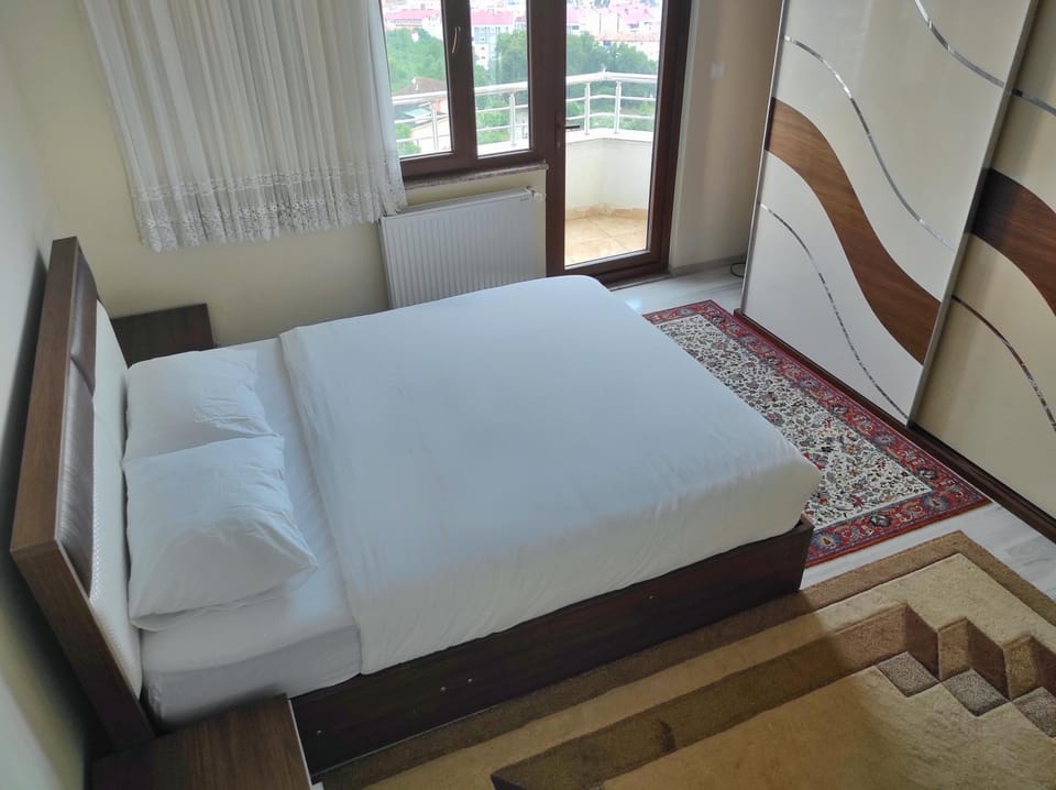 Bed, Photo of the whole room, Bedroom, air conditioner, air conditioner