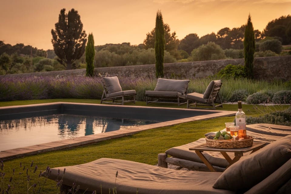 Natural landscape, Swimming pool, sunbed
