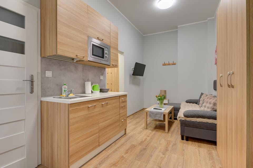 Kitchen or kitchenette, Seating area, microwave, wardrobe