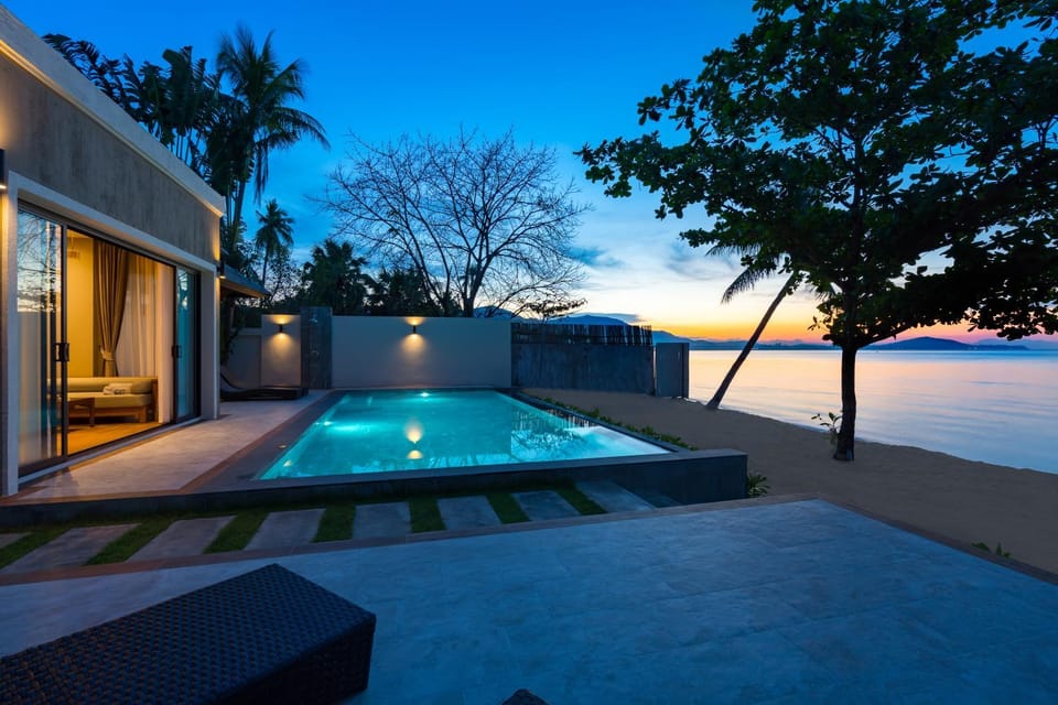 Swimming pool, Swimming pool, Sunset