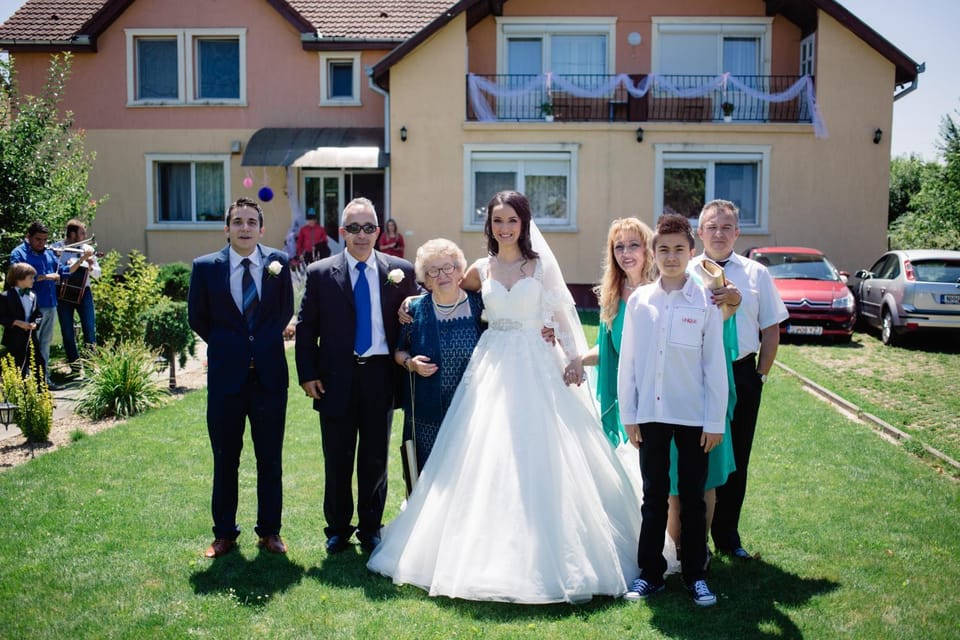 Garden, group of guests