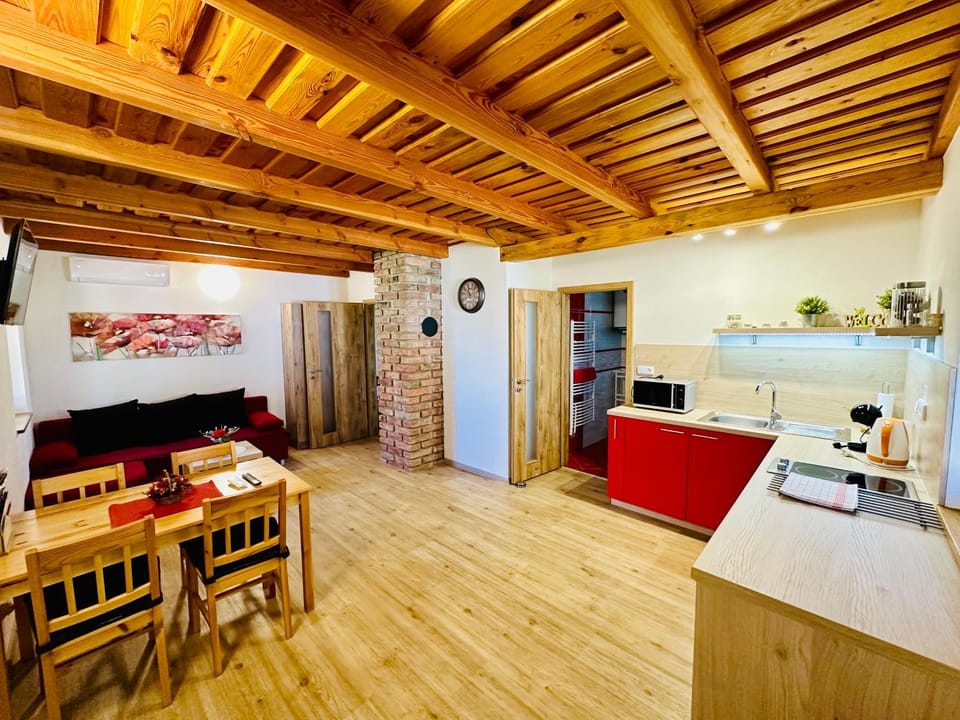 Kitchen or kitchenette, Living room, Dining area