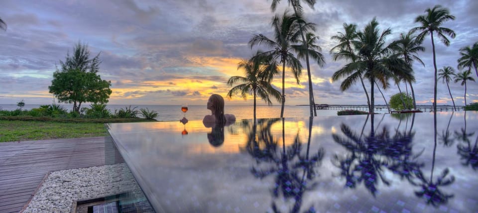 Sea view, Swimming pool, Sunset