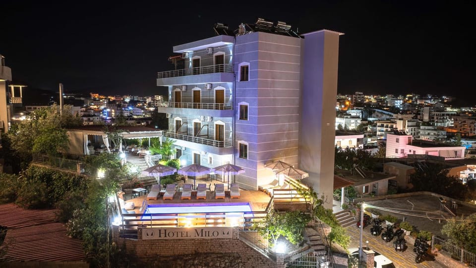 Property building, Night, City view, Swimming pool, Location
