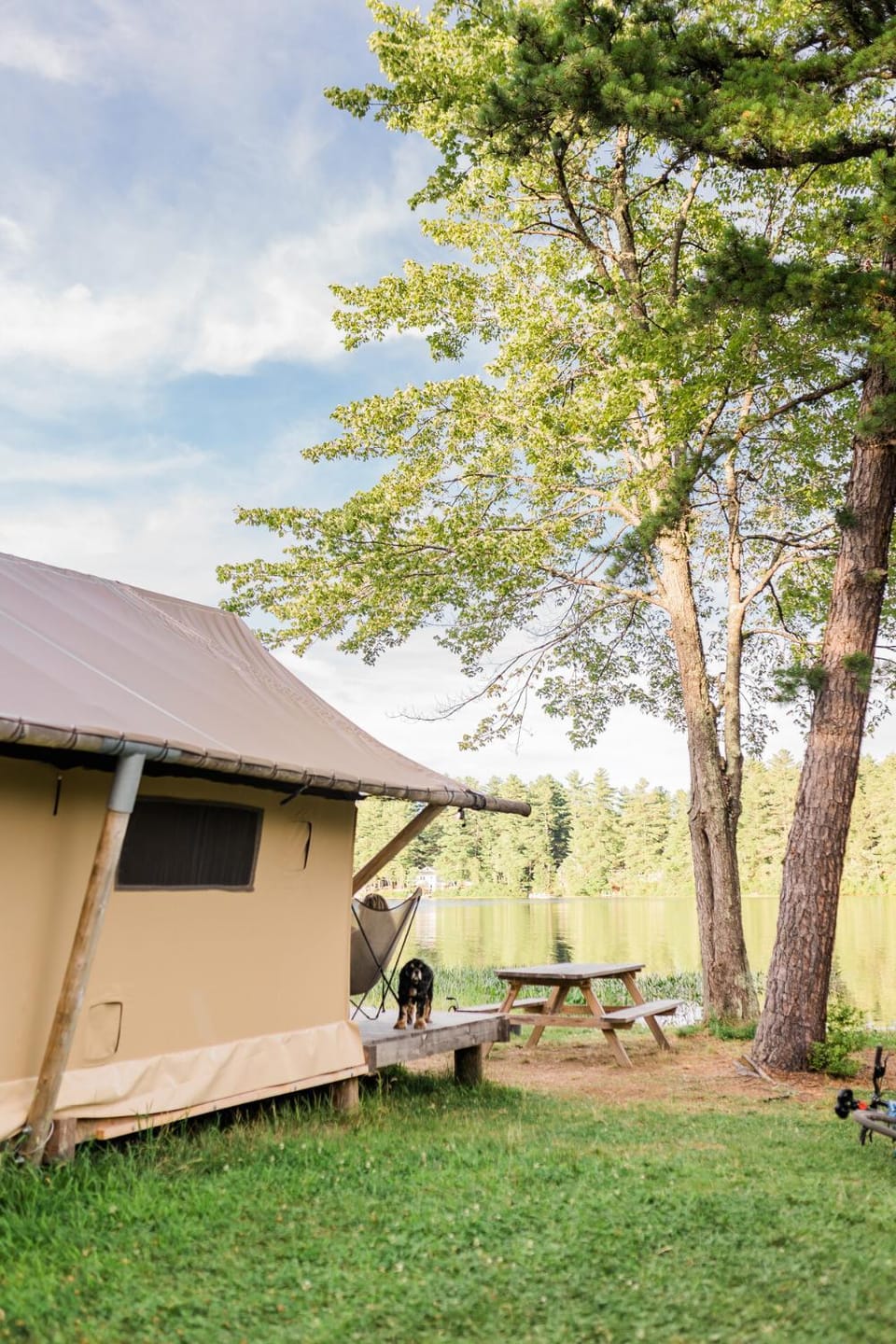 Huttopia Southern Maine Luxury tent in Sanford