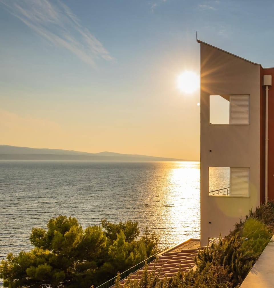 Property building, Natural landscape, Sunset