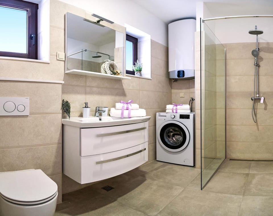 Shower, Toilet, Bathroom, washing machine