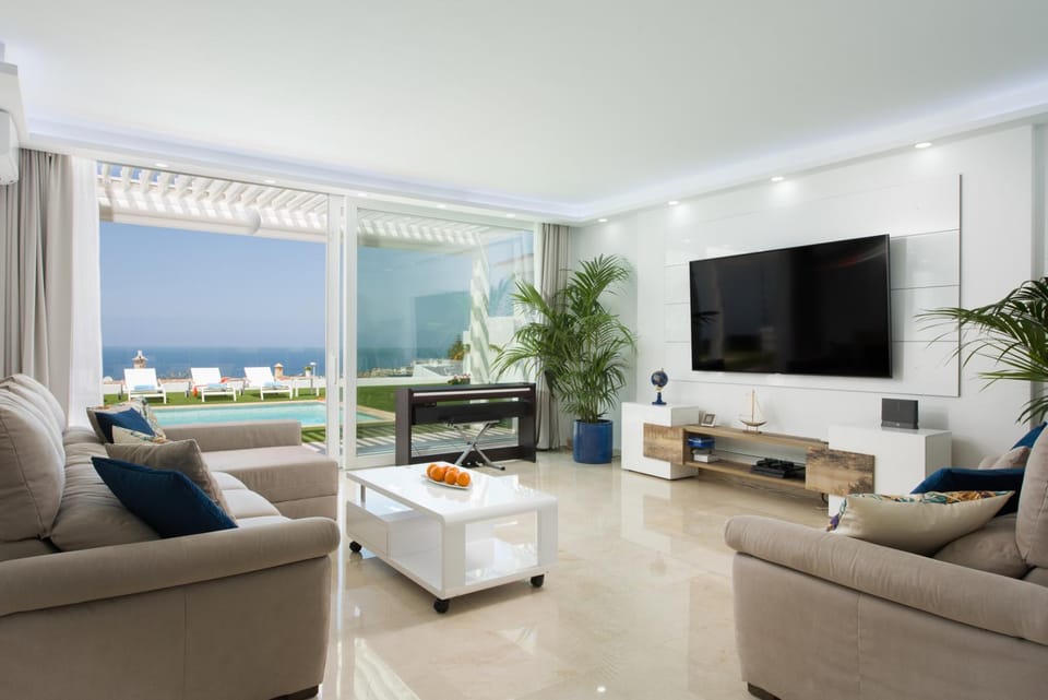 Living room, Seating area, Sea view