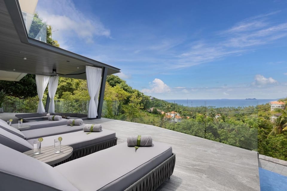 Mountain view, Sea view, sunbed