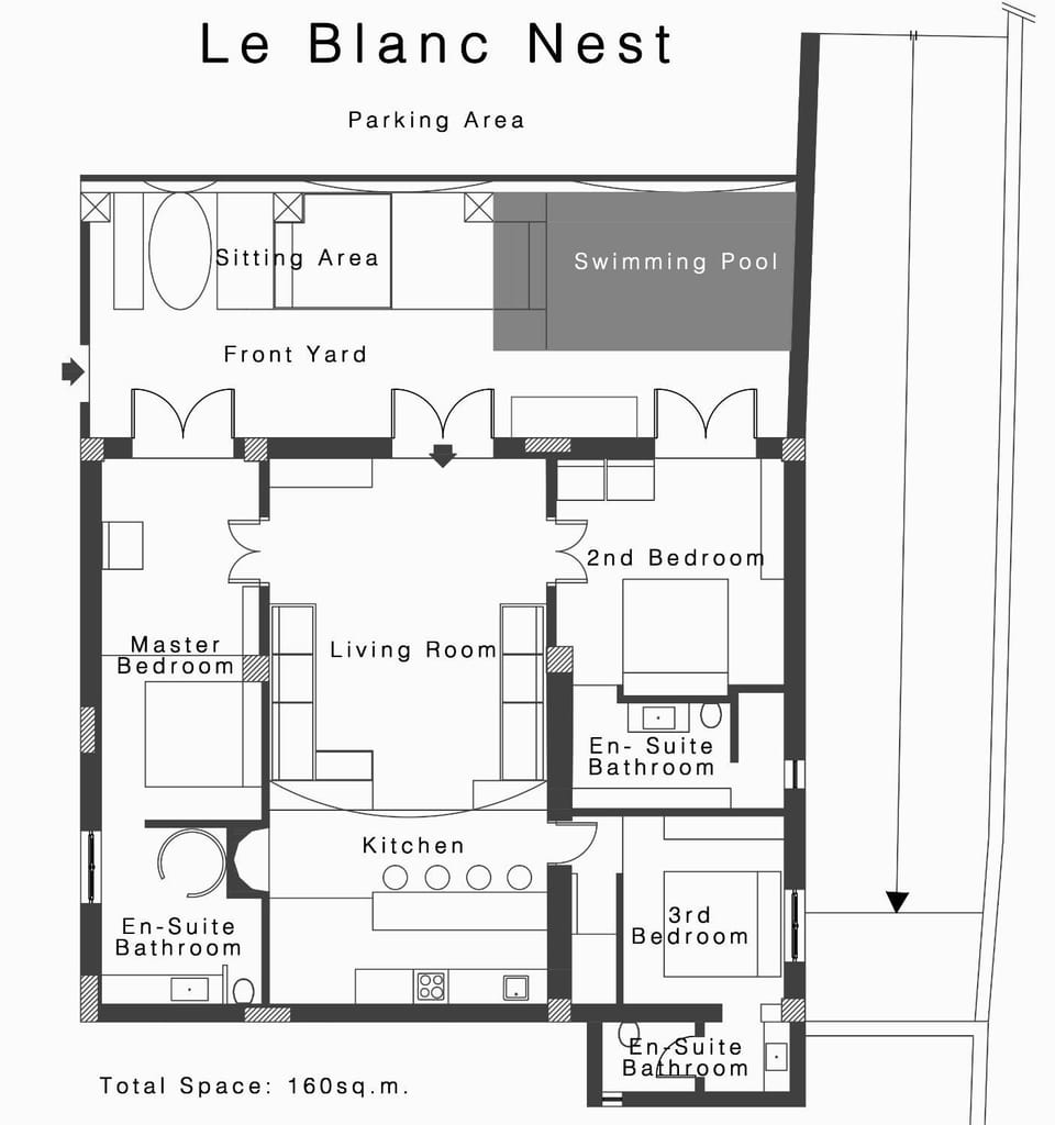 Le Blanc Nest Santorini - Family / Couples Luxury House Villa in Mesaria
