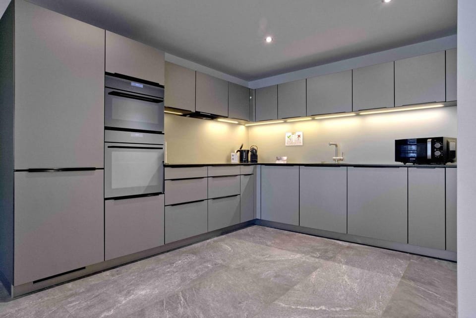 microwave, oven, stove, kitchen, air conditioner