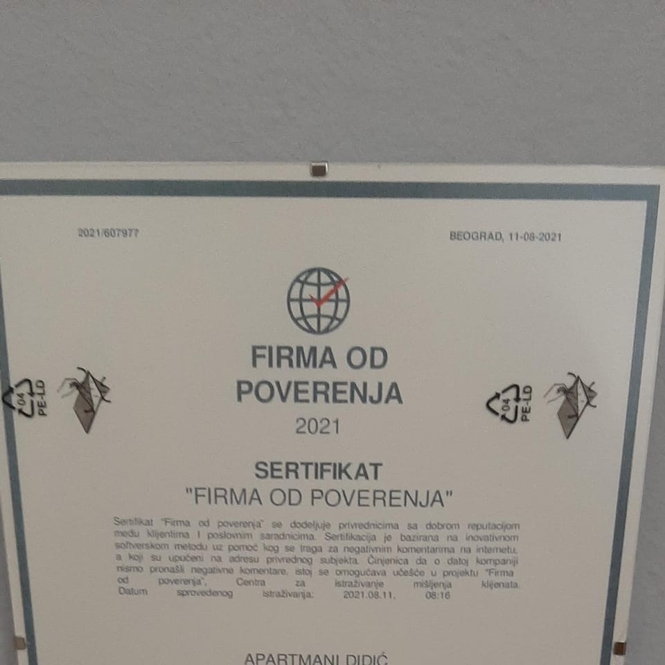 Apartmani Didić Bed and Breakfast in Serbia