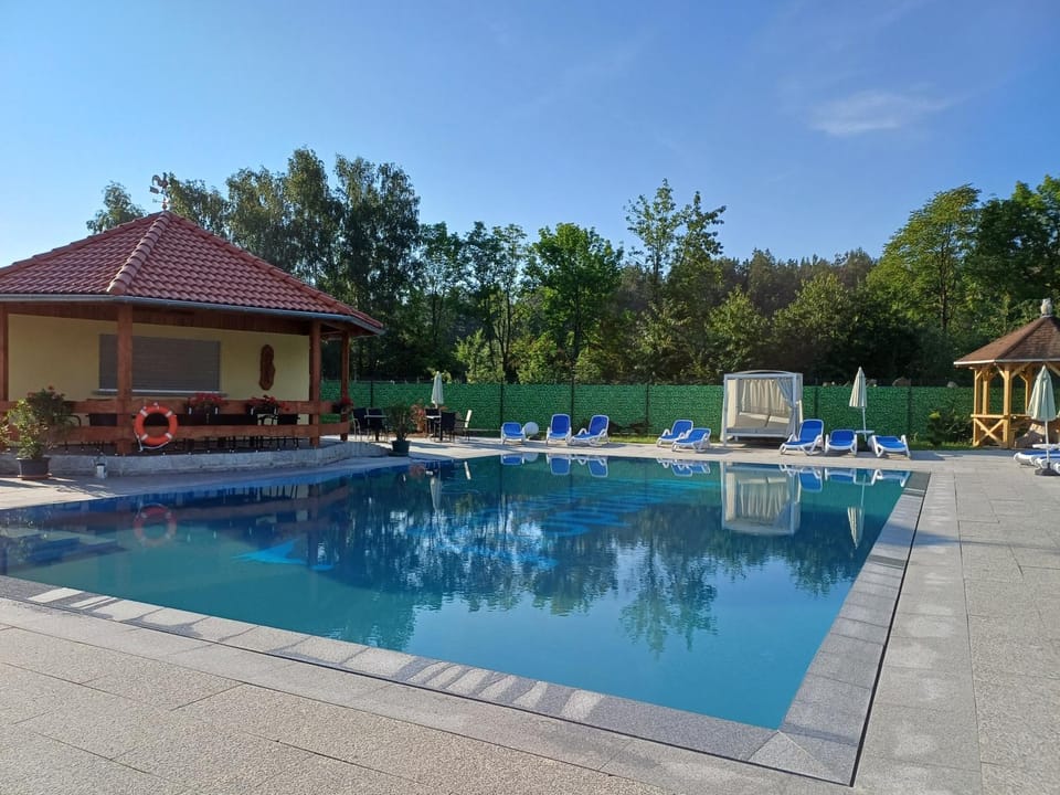 Pool view, Swimming pool, sunbed