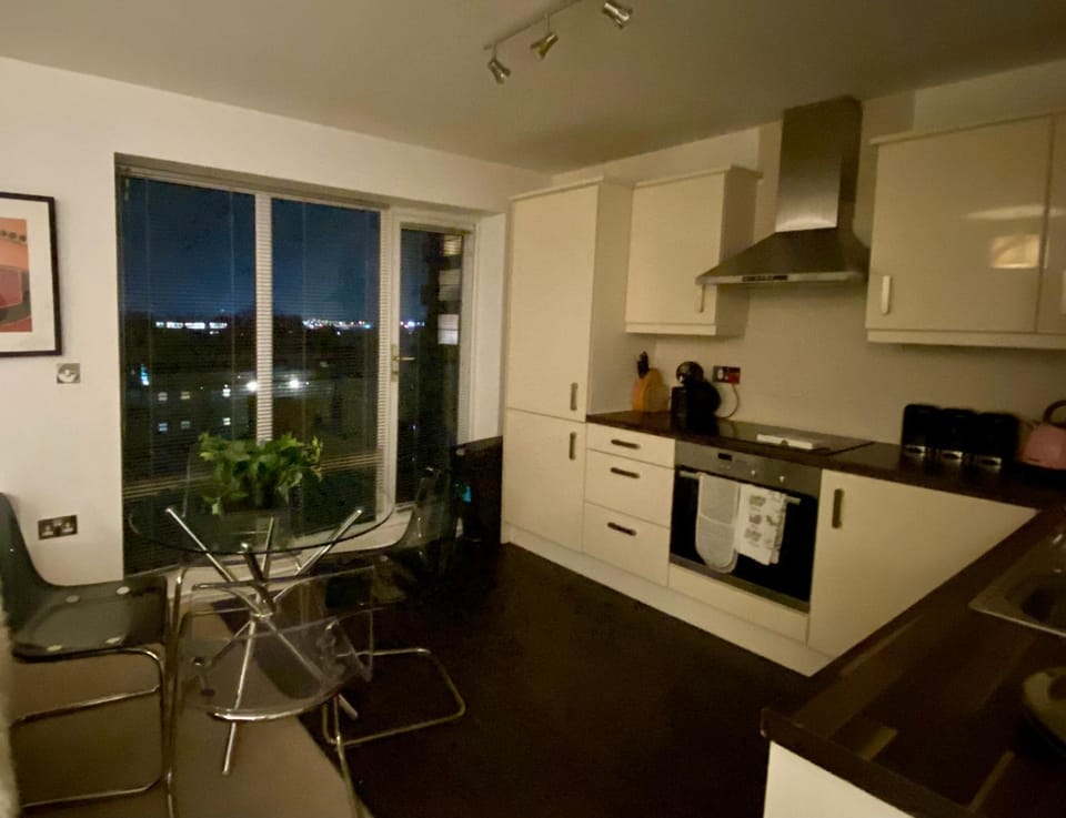 Kitchen or kitchenette, Seating area, Dining area, Dinner, minibar, pet friendly, stove