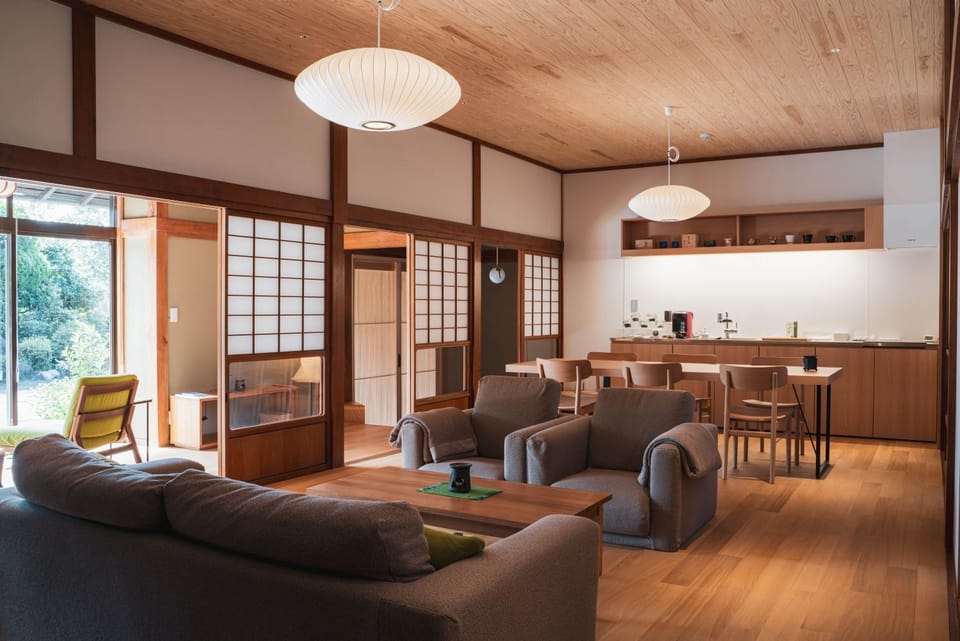 Kitchen or kitchenette, Living room, Dining area