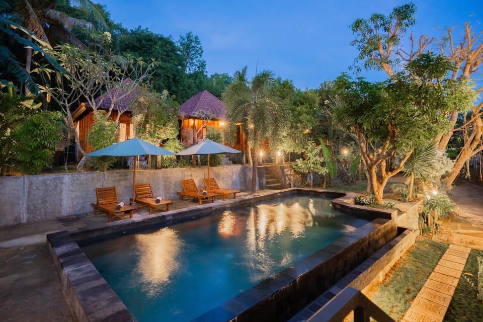 Night, Swimming pool