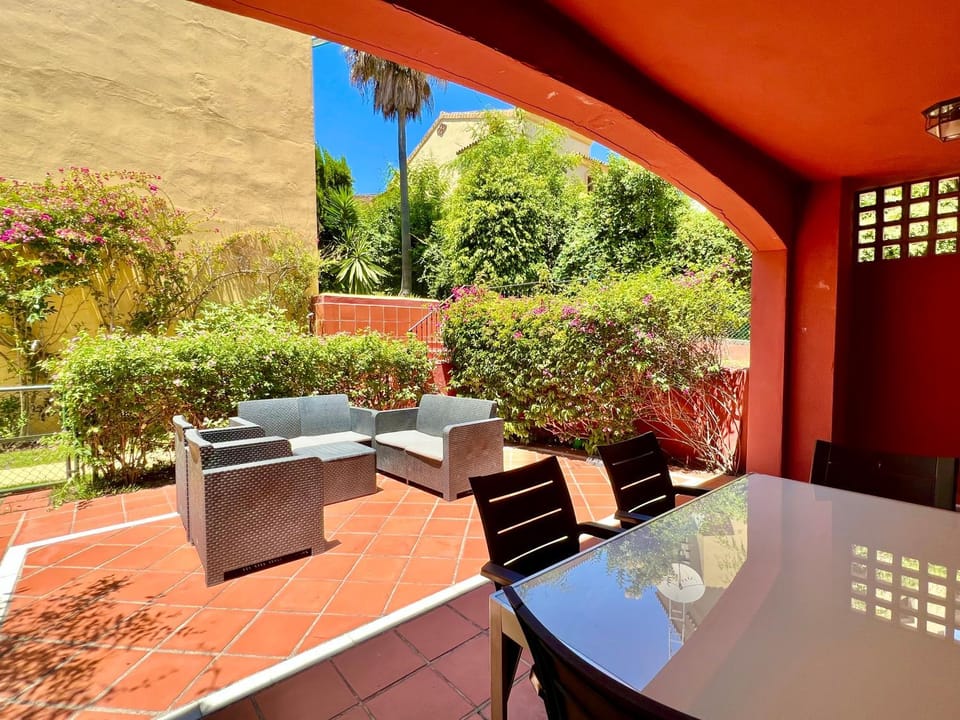 Patio, Seating area, Garden view