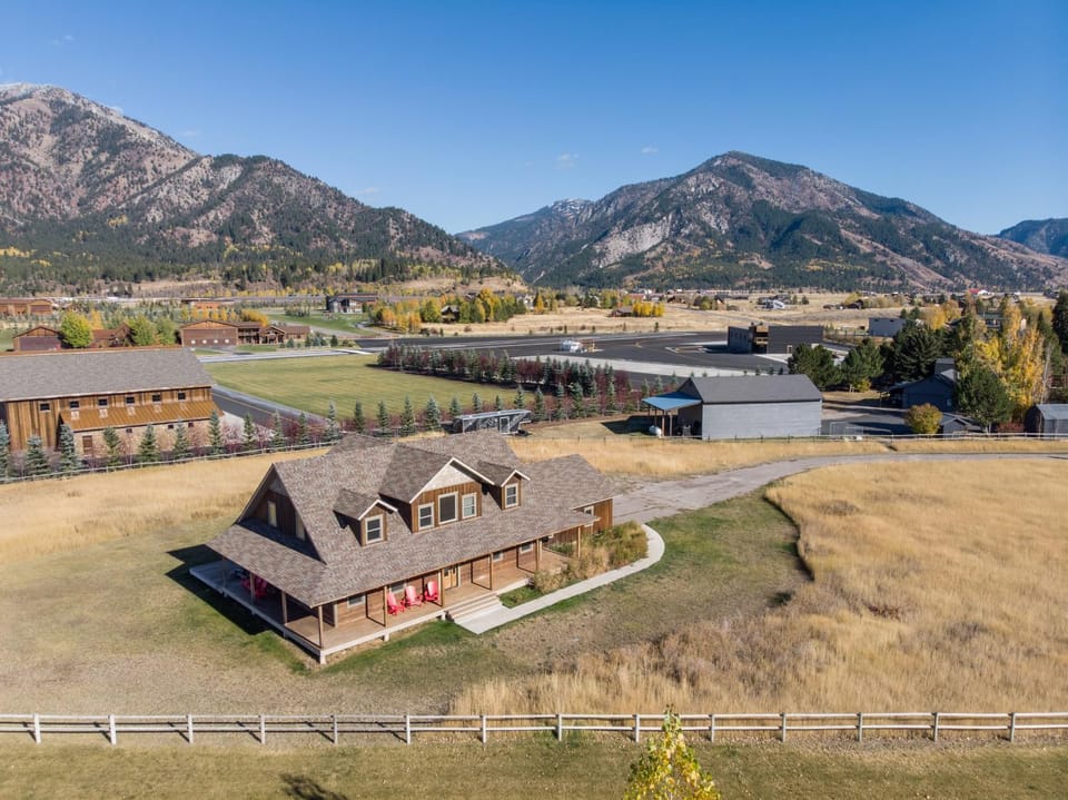 Alpine Airspace by KABINO Airpark Foosball Garage Satellite House in Wyoming