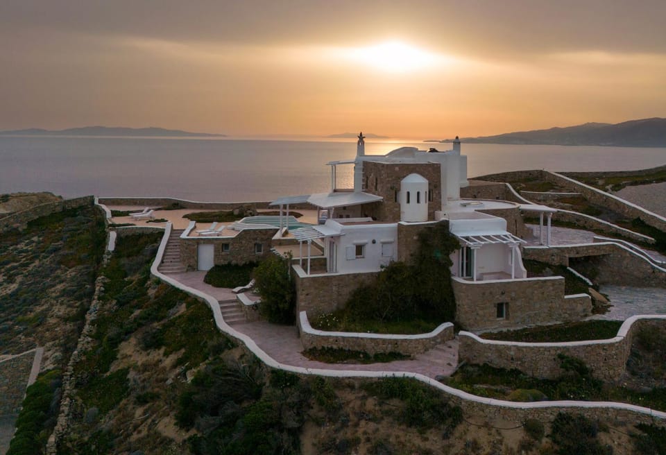 Mountain view, Sea view, Swimming pool, Sunset