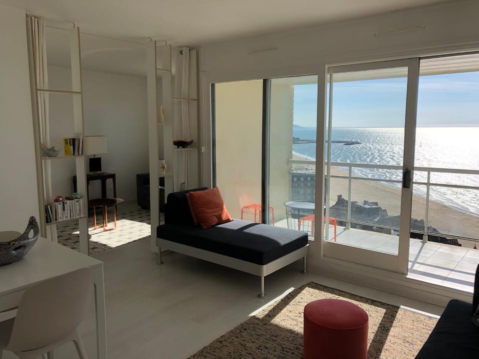 Living room, Seating area, Sea view