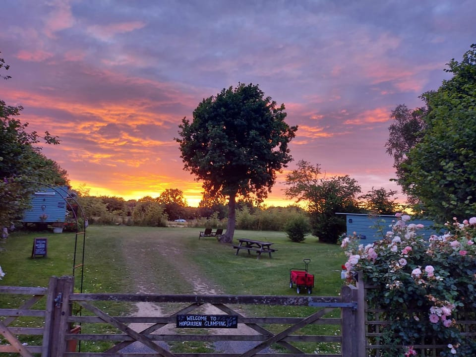 Hopgarden Glamping and camping - Luxury furnished Bell tents & Shepherd huts plus camp field to pitch your own tents Campground/ 
RV Resort in Rother District